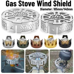 Camping Gas Stove Wind Shield Stainless Steel Cassette Stove Windproof Furnace High-temperature Resistant Camping Accessories
