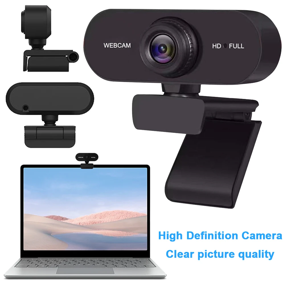 USB HD 1080P/2K Web Camera Plug and Play with Microphone Computer Camera PC Webcam for PC/Laptop Conferencing and Video Calling