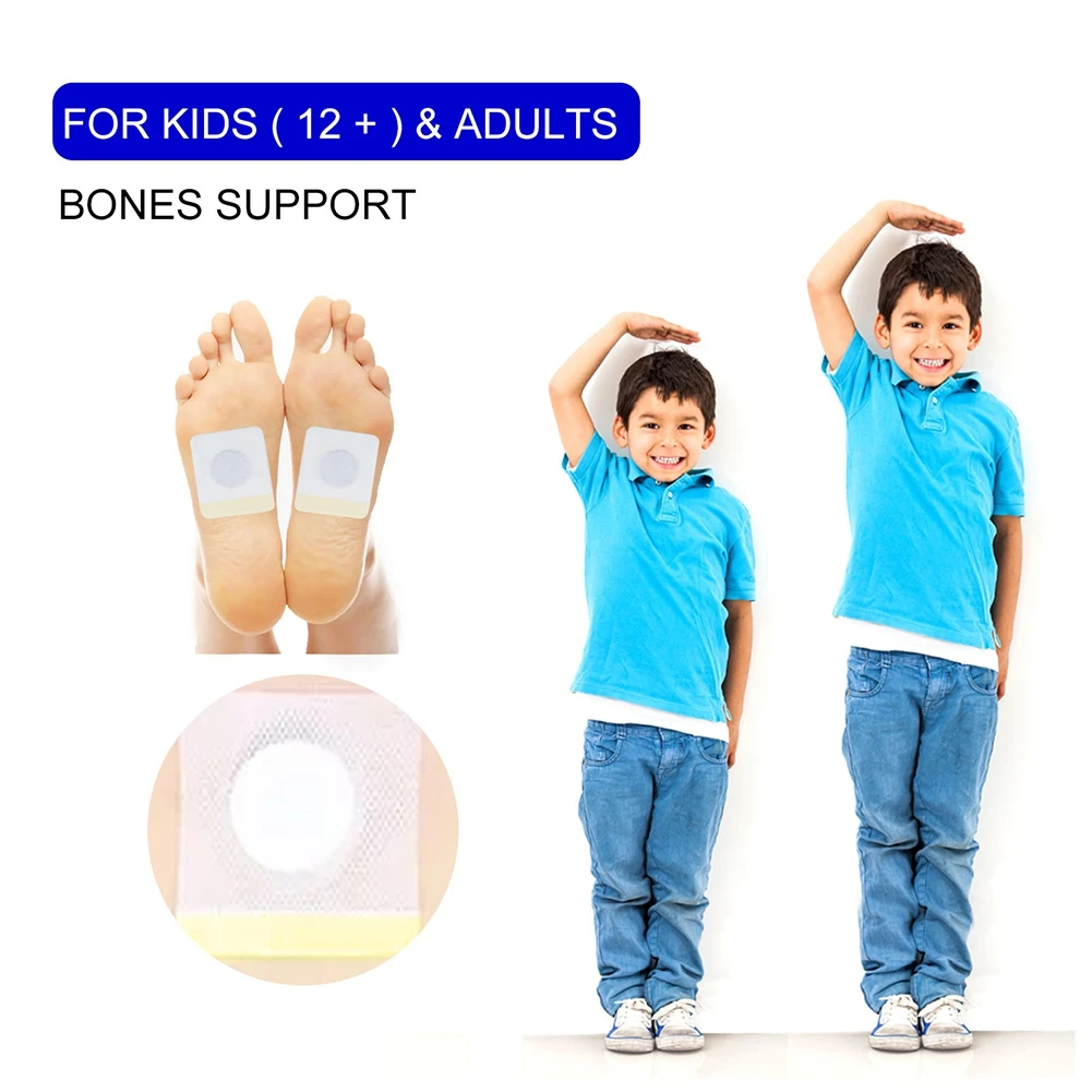 16Pcs Body Height Growth Patches Foot-assisted Health Bone Enhance Plantar Increase Promote Beauty Harmless Safe Foot Care