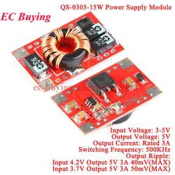 1-2Pcs DC-DC Boost Converter 3V 3.7V 4.2V Step Up 5V 3A 15W Lithium battery Mobile Power Supply Charger Module Board LED Indicat
