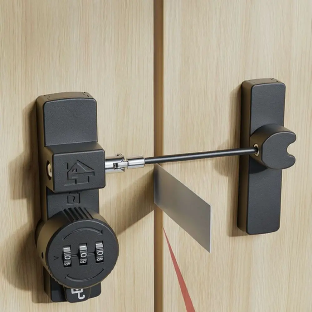 Zinc Alloy Password Security Latch Sliding Door Window Lock Anti Theft Bolt Home Office Safety Protection Tool