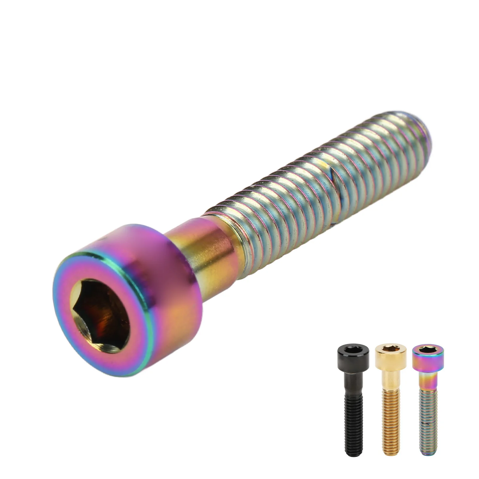 RISK Headset Stem Top  Fixing Bolt M6x30mm Column Head Bike Stem Bolt Screw Titanium Alloy for Bike Repair Stem Top  Bolt