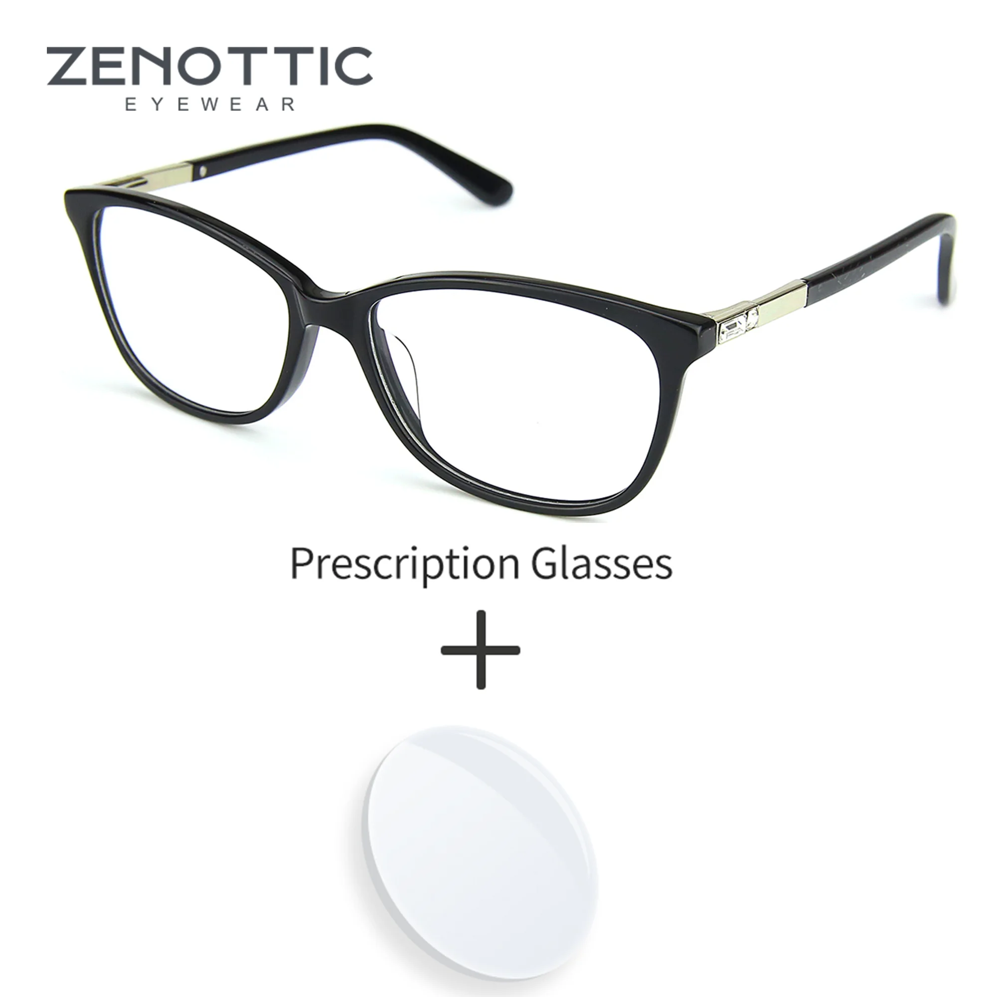 

ZENOTTIC Fashion Square Prescription Glasses Anti Blue Light/Photochromic/ Myopia/Hyperopia/Progressive Eyeglasses for Women