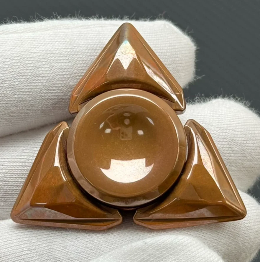 Used EDC One boundary red copper Stress Relief Toy Pocket Toy Haptic Spinner Fingertip Gyroscope Decompression Toys