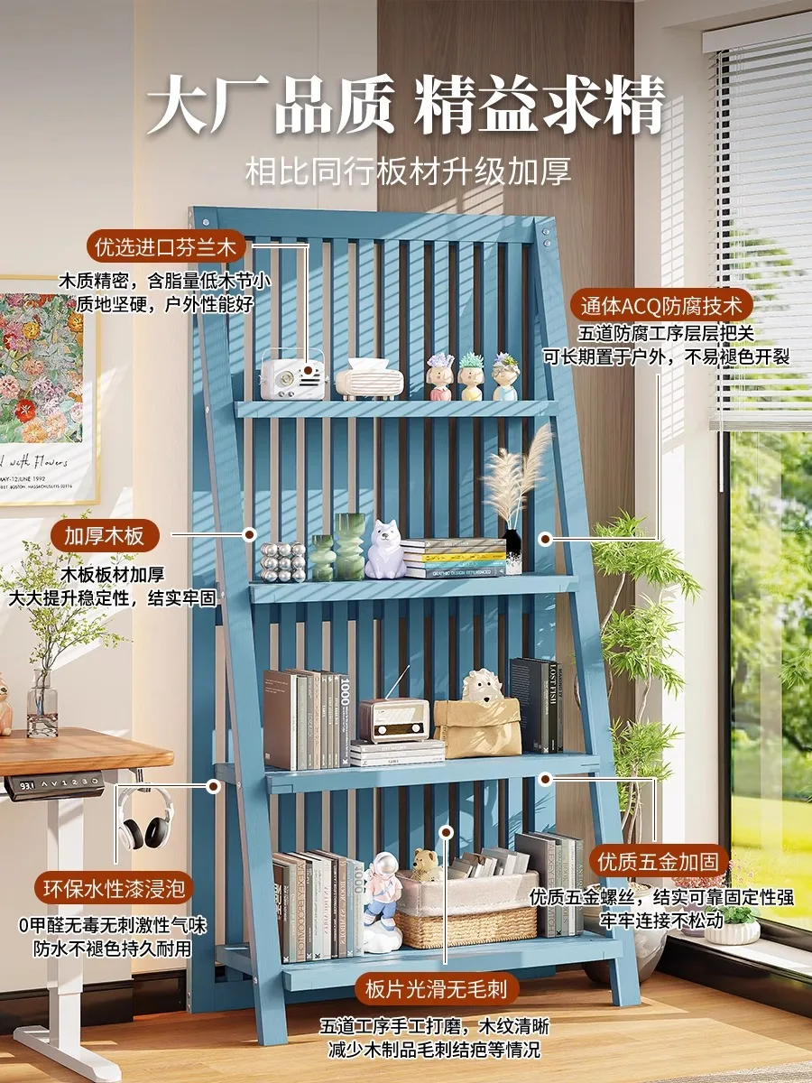 

Bookshelf Shelf Multi-layer Floor Simple Magazine Cabinet Solid Wood Bookcase
