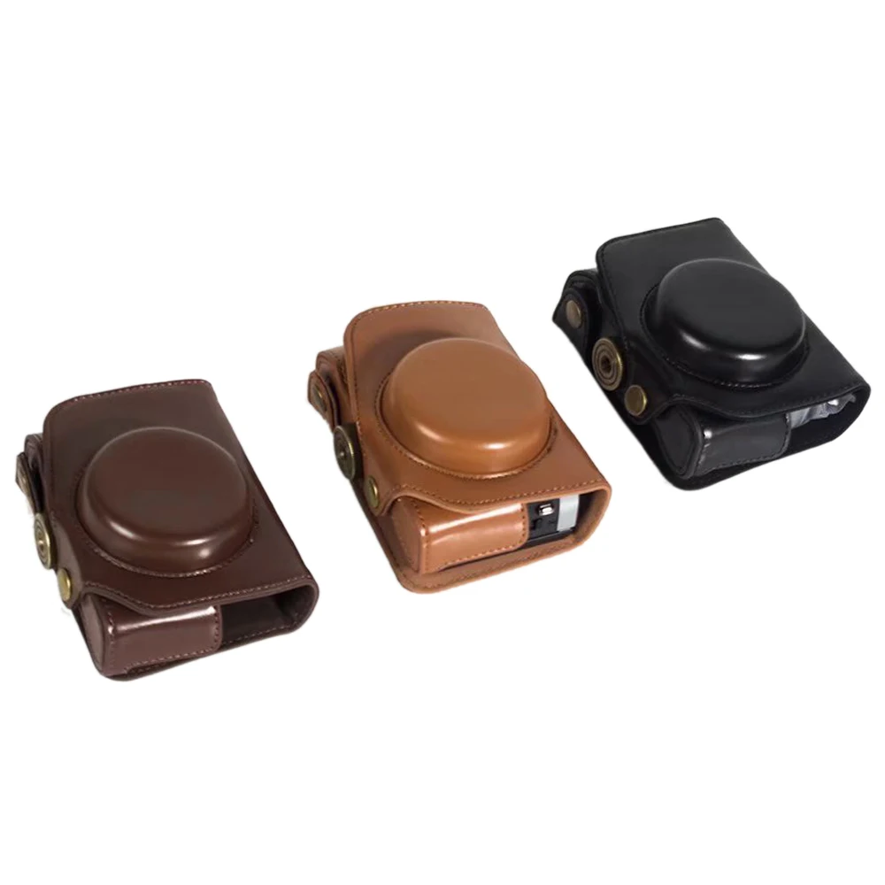 Hot PU Leather Camera Bag Hard Case Cover for Canon Powershot G7 X G7X Mark II III ( G7XII G7XIII ) Mark2 Mark3 G7X2 G7X