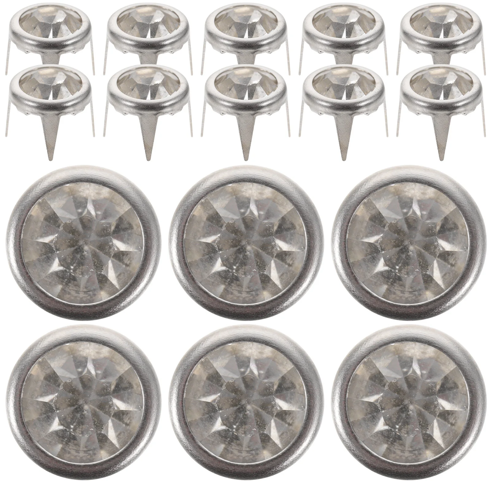 100Pcs Kristal Hiasan Kuku Rivet Cakar Berlian Imitasi DIY Kerajinan Tas Sepatu Aksesoris Fashion Spikes