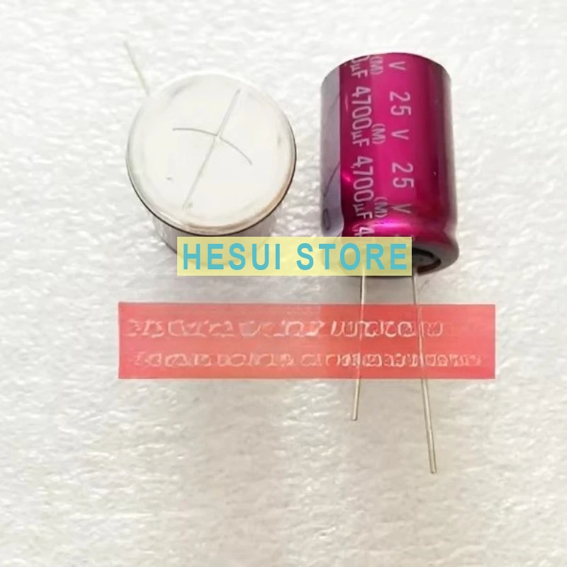 Ina, purple robe audio capacitor 25V4700UF R2O bald head plate 105 degrees ELNA copper feet, fever electrolysis