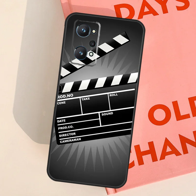 Film Clapperboard Clapper Board Case For Realme GT Neo 2 GT Master 8i 8 Pro C21 Full Cover For OnePlus 8T 9R 9 Pro Nord 2