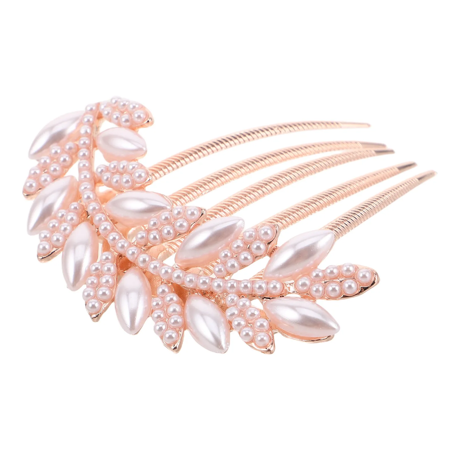 

Расческа для волос с имитацией жемчуга, элегантное свадебное украшение, идеальный аксессуар для свадеб, декоративные расчески для волос в виде листьев, винтажные металлические украшения для невест и подружек невесты