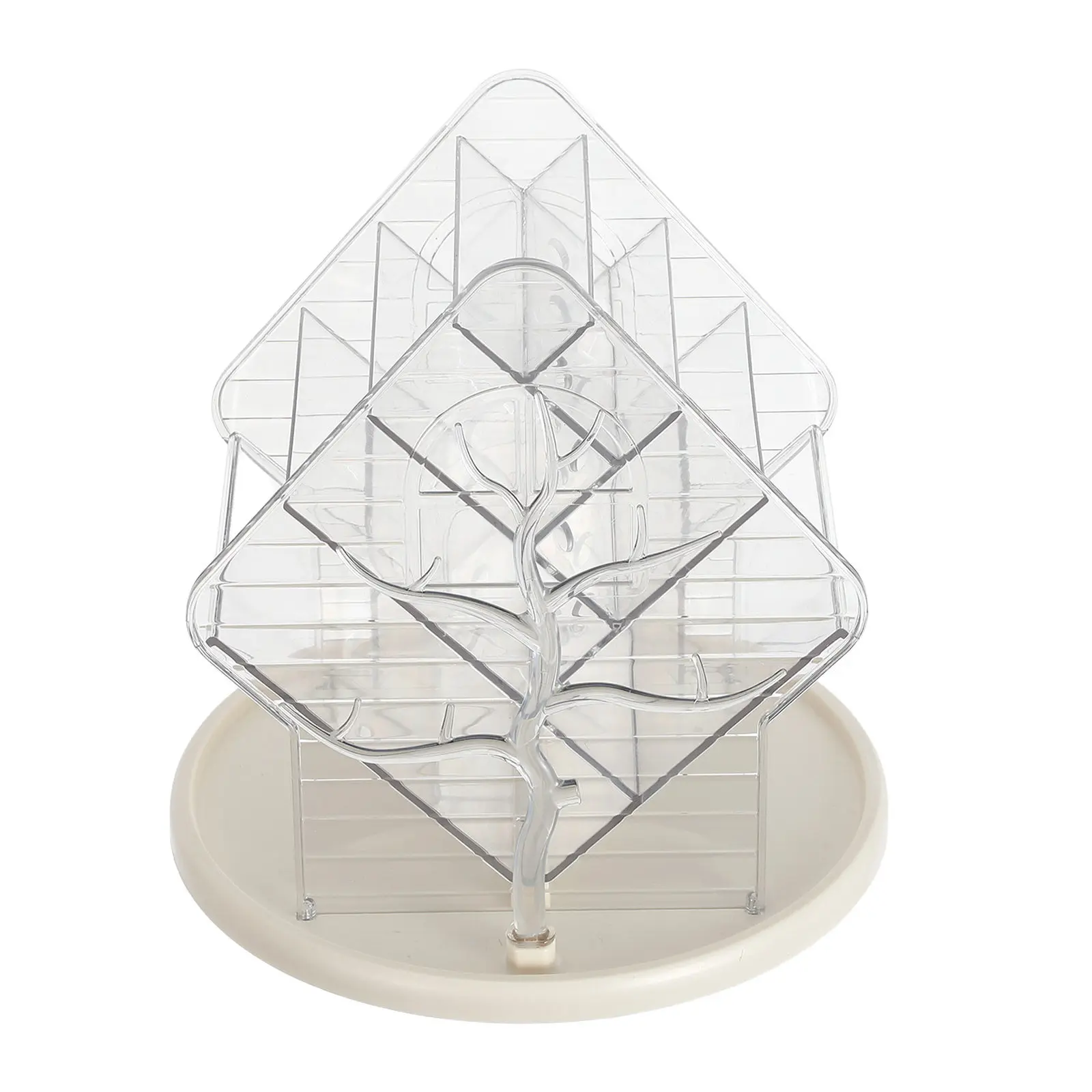 Rotating Clear Makeup Organizer Transparent Display 360 Spinning Perfume Storage Organizer Bathroom Vanity Shelf Makeup