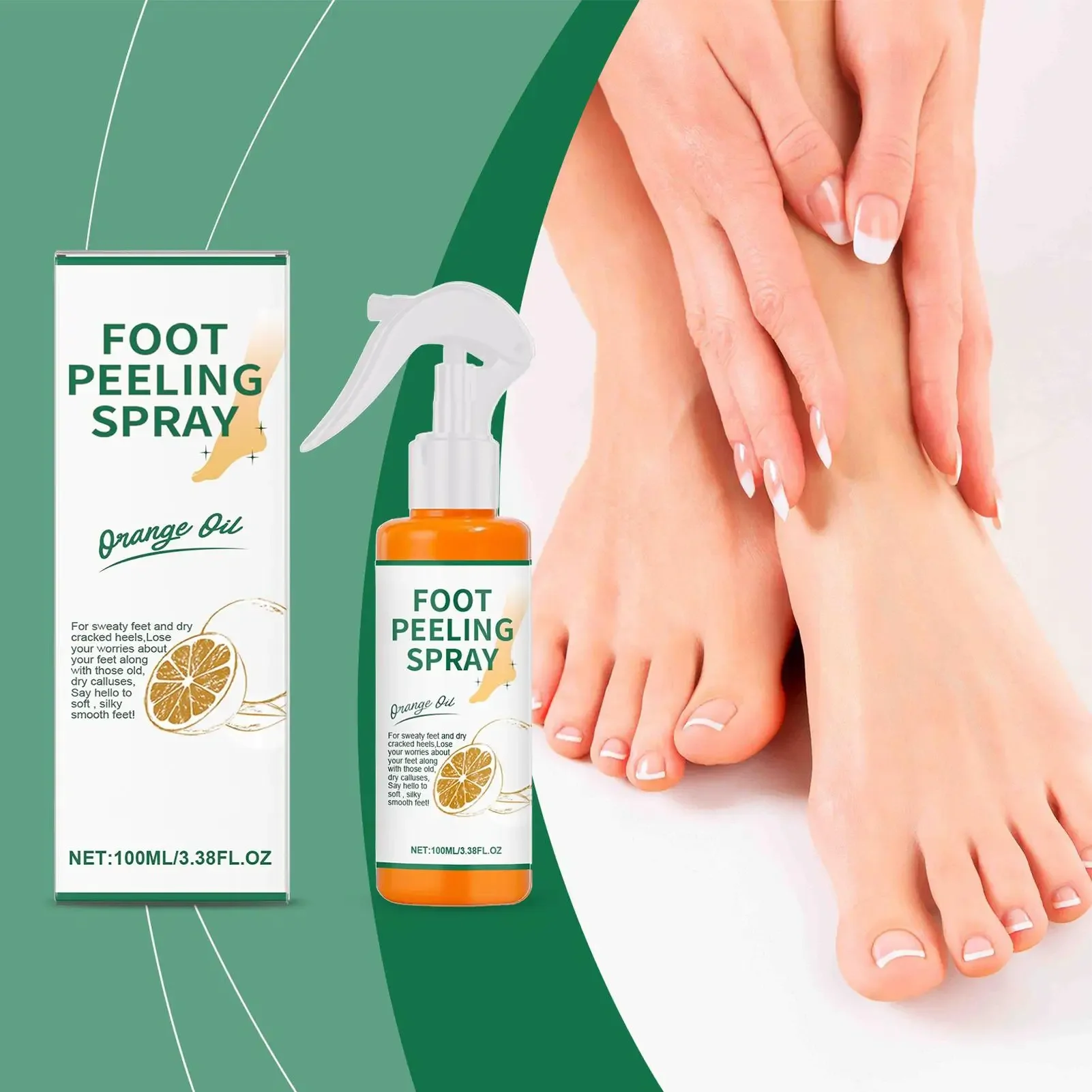 

100ML foot exfoliating spray, used to remove calluses, foot scrub, remove dead skin, moisturize