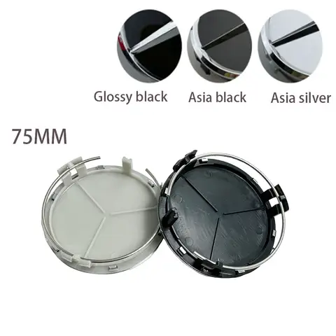 메르세데스 벤츠 B/C/E/S 클래스 A 클래스 C200L GLC GLK CLA W126 자동차 액세서리용 75mm 자동차 휠 센터 허브 캡 커버 4개