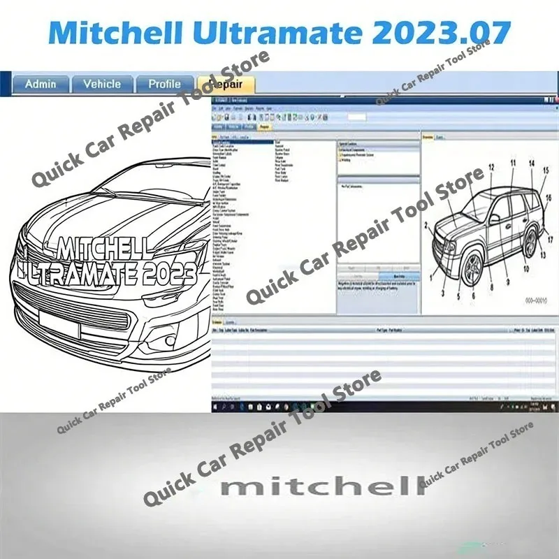 2023.07 MITCHel ULTRAMATE 7 OBD2 Scanner Soft COMPLETE ADVANCED MITCHel ESTIMATING SYSTEM + Patch for Unexpire With Install Vide