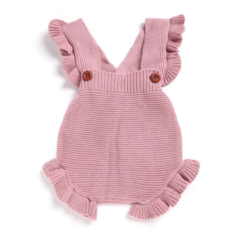 Cute Baby Knitting Jumper 100% Cotton Ruffle Toddler Infant Bebe Winter Knitwear Clothes