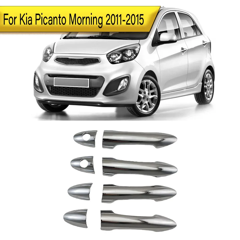 For Kia Picanto Morning 2011-2015 4-Door Handle Cover Decorative Trim Pieces ABS Decorative Stickers