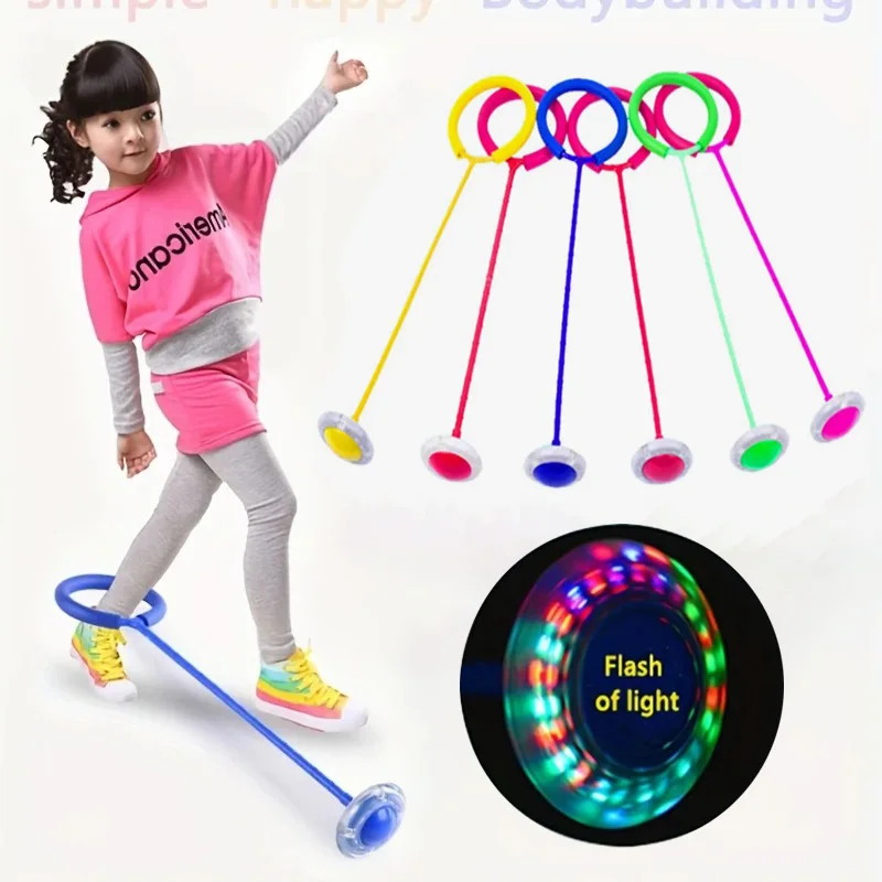 Flash Jumping Rope Ball Kids One Foot Outdoor Fun Sports Children Jumping Force Reaction Training Swing Ball Child-parent Games