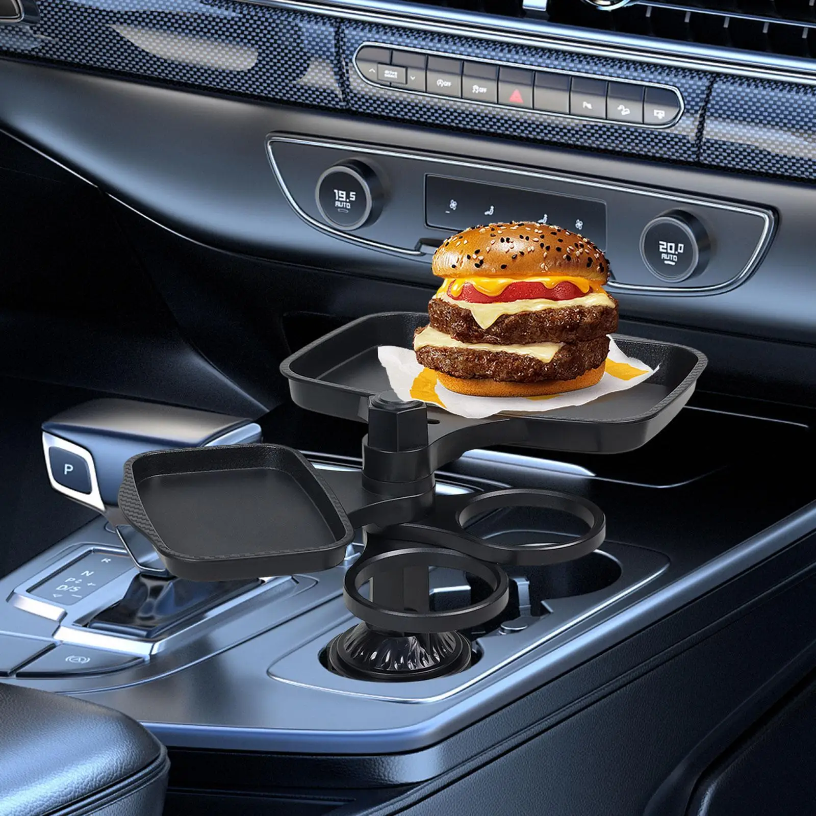 Car Cup Holder Organizer ABS Plastic Multipurpose Bottle Drink Holder Essential Accessory for SUV Truck Car Interior