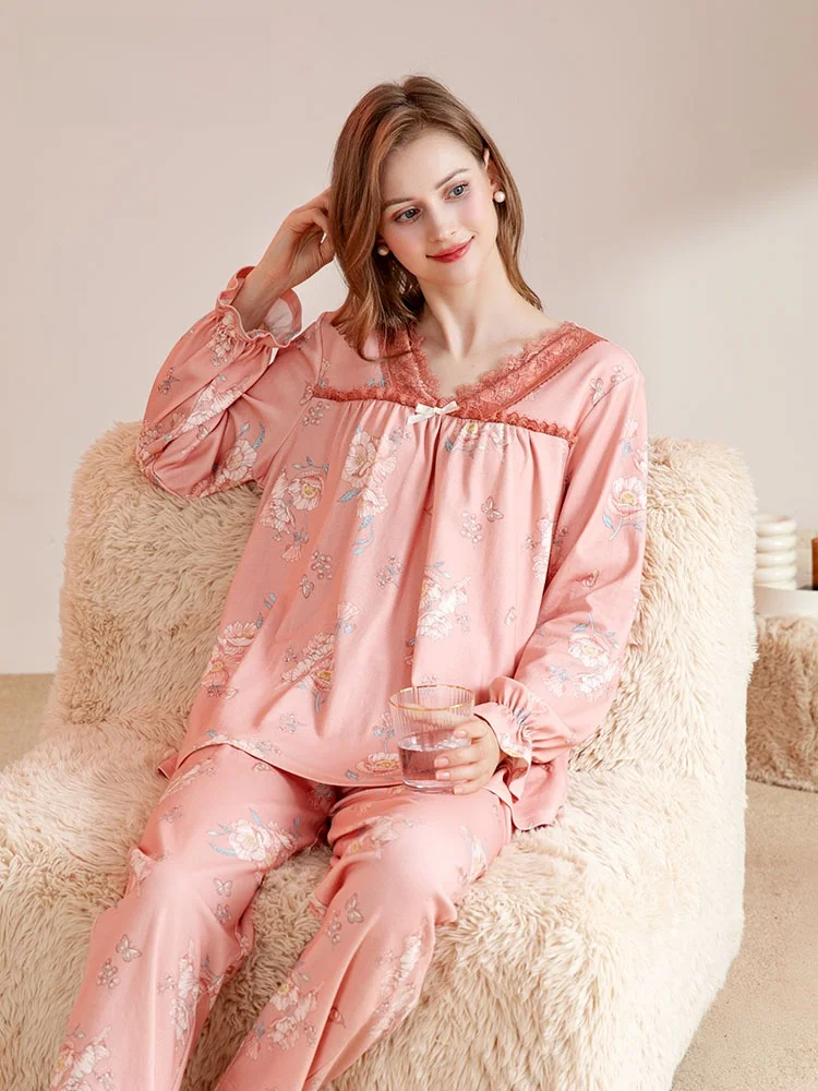fenteng-ropa-de-casa-de-algodon-puro-para-mujer-manga-larga-cuello-en-v-estampado-ropa-de-primavera-y-otono-traje-de-ocio-para-mama-de-talla-grande