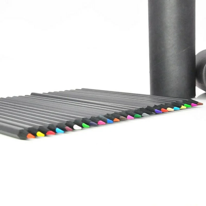 오일 아트 연필 드로잉 스케치 아티스트, 성인 무독성 색상, 학용품 선물, 24 색