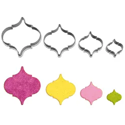 Puzzle en dentelle géométrique de dessin animé, moule en plastique, outils de pâte à tarte, emporte-pièces pour strass et sushis, 4 spécifications