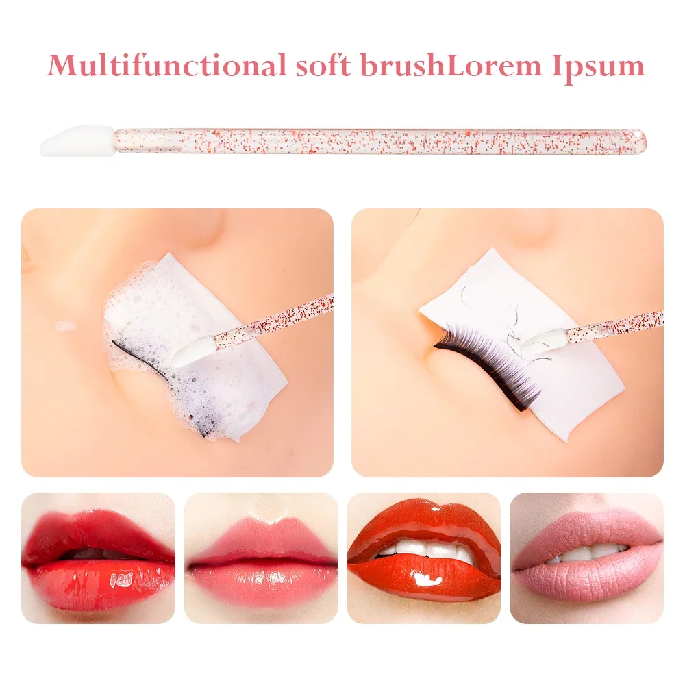 Lippenstift Lip Glossy Wands Stiftreiniger Applikator Lidschatten Glanz Make-up Pinsel Werkzeuge 50 teile/beutel Kosmetische Lippenpinsel