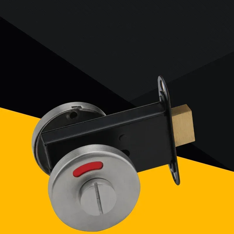 Stainless Steel Door Lock With Red Green Indicator Public Restroom Toilet Partition Thumbturn
