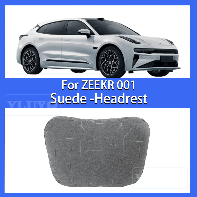 

For 2025 ZEEKR 001 Car Seat Headrest, Suede Cushion, Lumbar Support, Neck Pillow, Lumbar Pillow, Car Interior Accessories