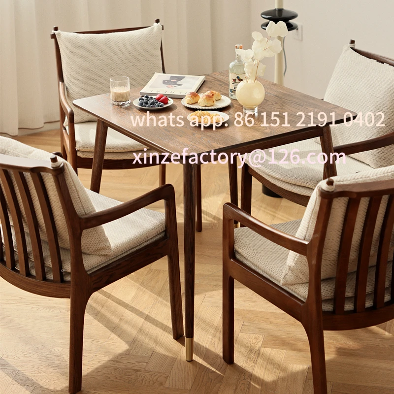 

Customizable Nordic solid wood dining table and chair combination