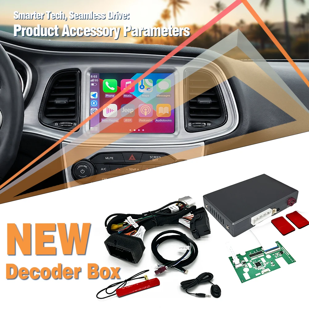 Afbeelding 7: AUTOTOP Draadloze Linux CarPlay Interface Box voor Dodge Challenger JCUV Journey Viper Ram Android Auto Retrofit Decoder Kit Wi-Fi