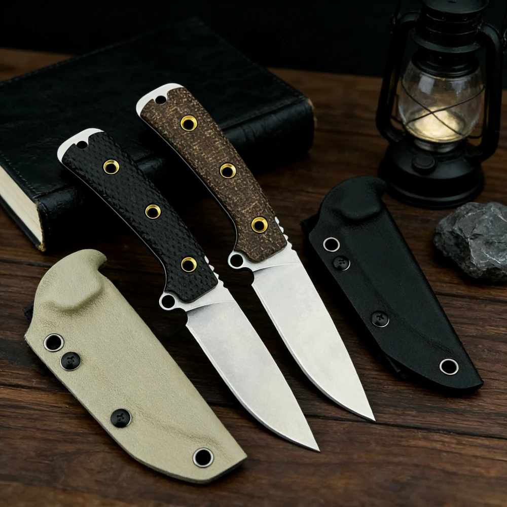 

Combat Fixed Blade Knife Micarta Handle 8Cr13mov Blade Outdoor Emergency Rescue Hiking Multi-tools EDC Lightweight Cutting Knife