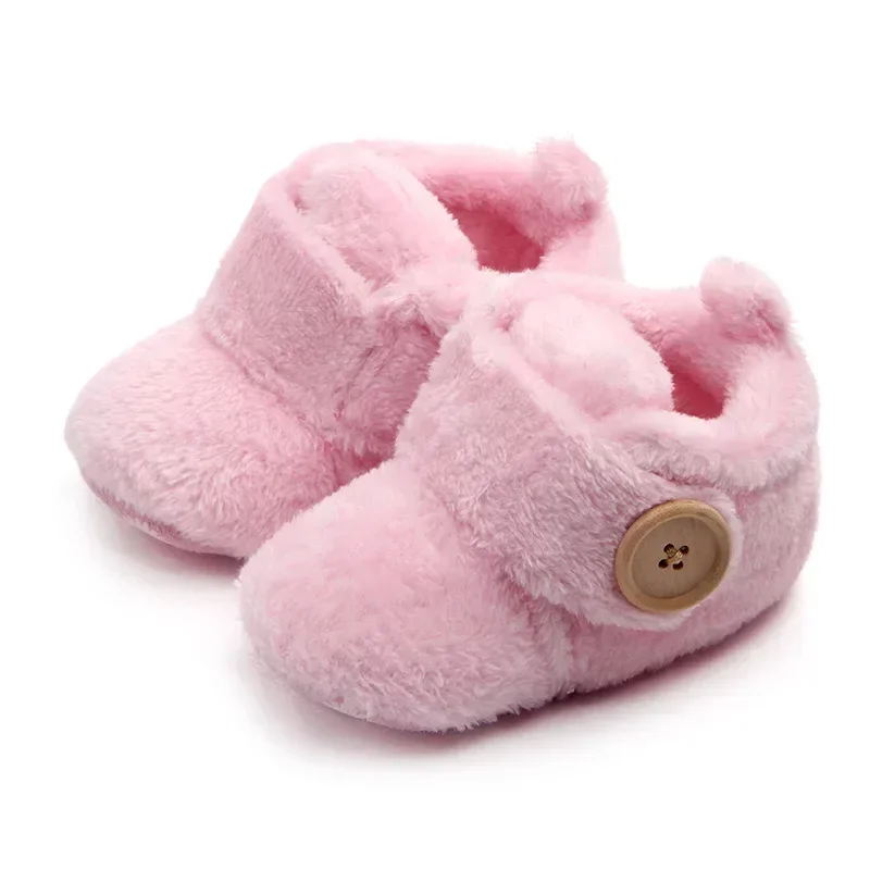 Baby Shoes Winter Baby Boy Girl Keep Warm Fluff Soft Toddler Shoes First Walkers Anti-slip Newborn Infant Crib Shoes Moccasin