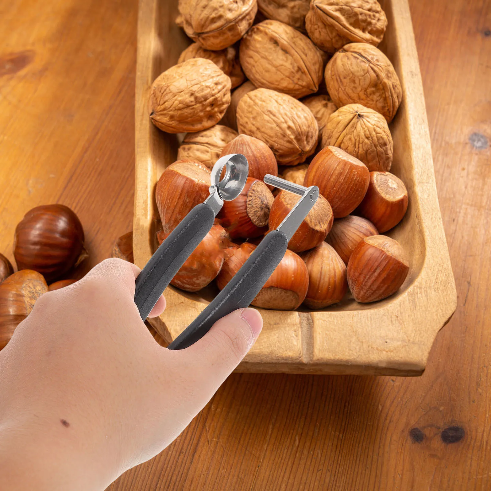 Strumento per pettinare ciliegie in acciaio inossidabile con datario rosso, per rimuovere il nucleo della frutta, estrattore per fossa di ciliegie, strumento per pitter per olive da cucina