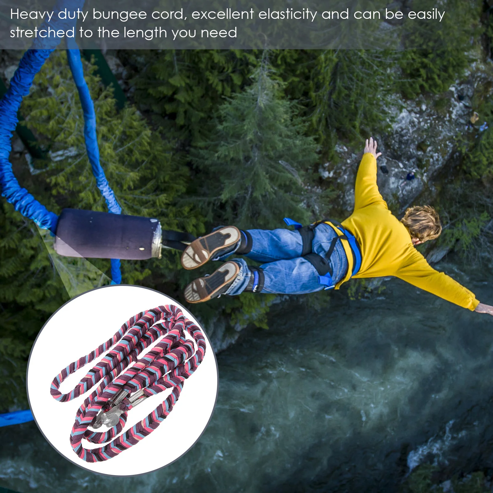 

Bungee Cords Heavy Duty Outdoor Elastic Strap With Hooks For Car Truck Camping Tent Tie Down Rope Braid Bungee Cord