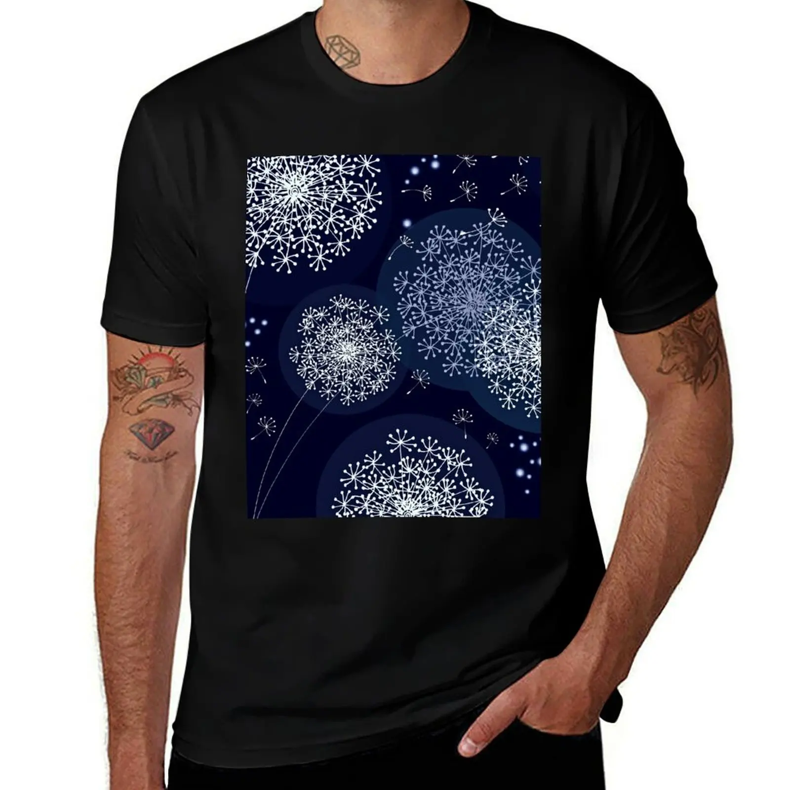 

MIDNIGHT DANDELION by MS T-Shirt man t shirts for men casual t shirts for man graphic cars