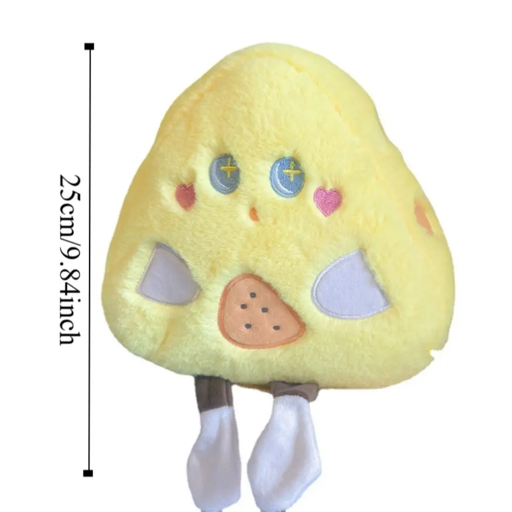 Starry Eyes Simulation Cheese Plush Toys Triangle with Foot Cartoon Cheese Stuffed Dolls Soft Food Simulation Cheese Plush Toy