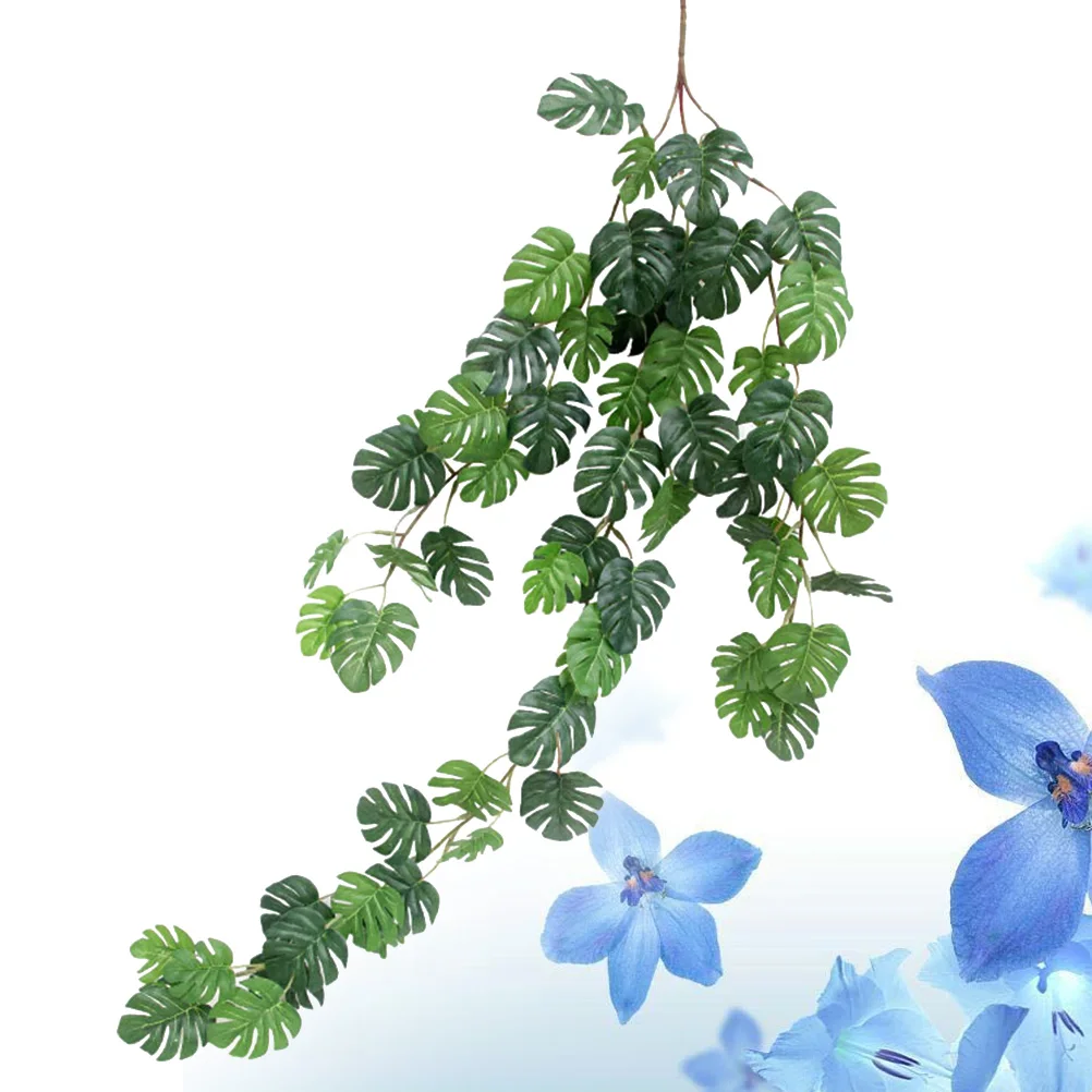 

1pc Artificial Simulated Turtle Back Leaf Decoration Premium Lifelike Wedding Home Hanging Foliage Greenery Plants Decor