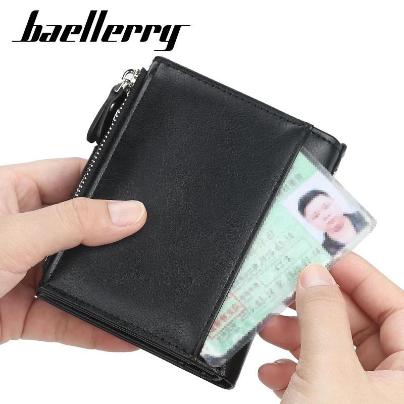Baellerry-محفظة قصيرة بسحاب للرجال ، جيب للعملات المعدنية ، حامل بطاقات ، محافظ ذكور ، حامل صور ، كارتيريا ، علامة تجارية فاخرة ، جديدة