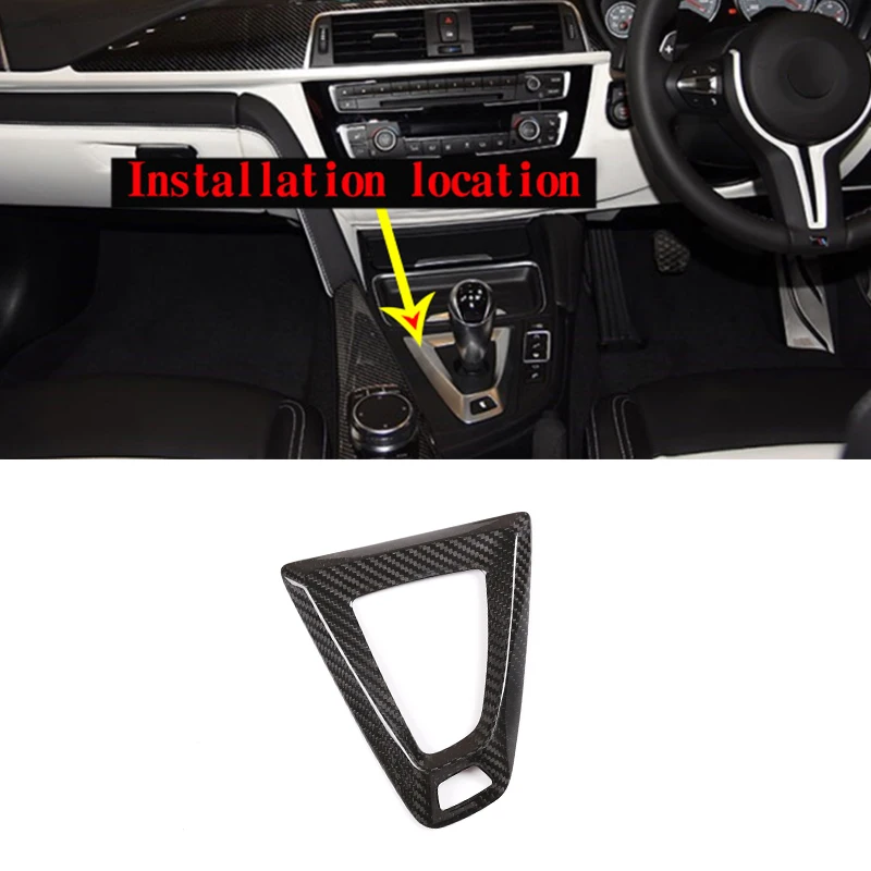 

Real Carbon Fiber For M3 M4 F80 F82 2014-2018 Car Accessories Car Gear Shift Frame Trim