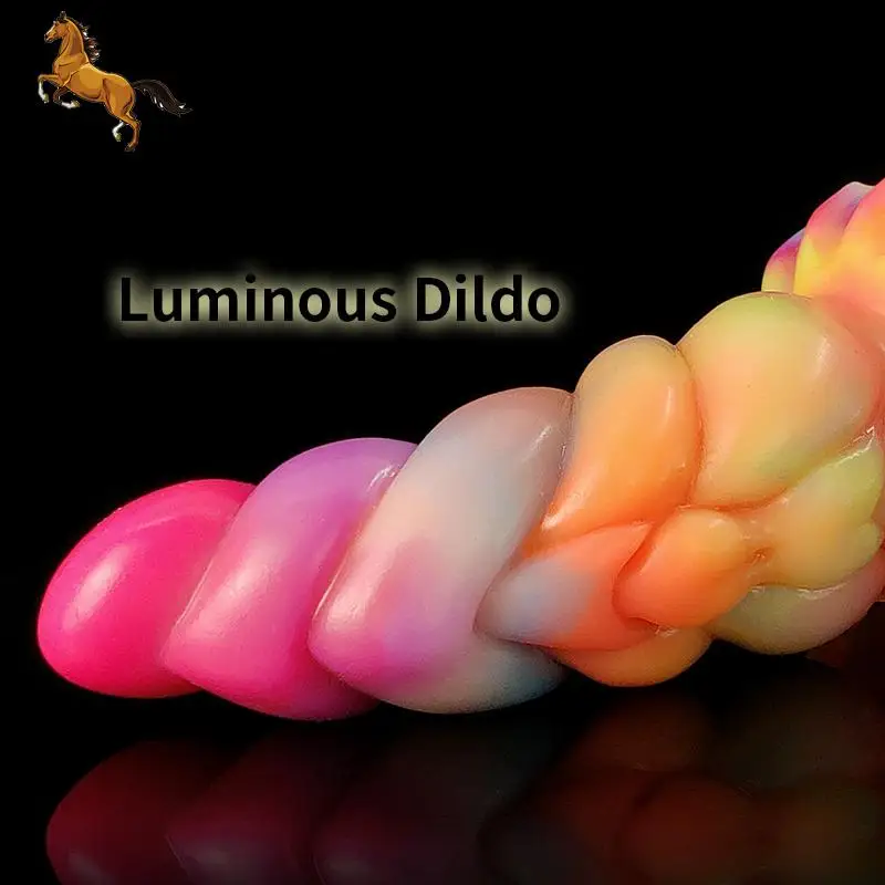 

Mook Five Rings Bead Anal Butt Plug Silicone Curve Fantasy Dildo Waterproof Monster Fantasy Luminous Dildo Sex Toy For Massager