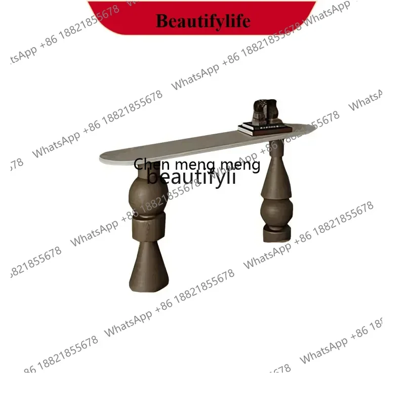 

X ss 8617French solid wood retro entrance table European carved entrance table, simple front door, wall table