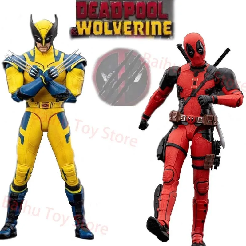 NEW ZD Deadpool And Wolverine Action Figure Toy Deadpool 3 Figures Marvel Super Hero Figurine PVC Model Doll Boys Christmas Gift