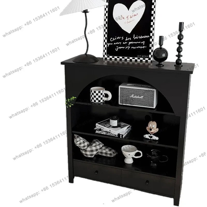 LD cream style simple modern porch cabinet multi-layer storage with drawers stylish minimalist