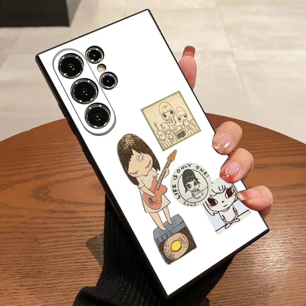 Чехол для телефона Japanese Girl Y-Yoshitomo Nara для Samsung S25, S24, S21, S22, S23, S30, Ultra, S20, Plus, Fe, Lite, 5G Black Box