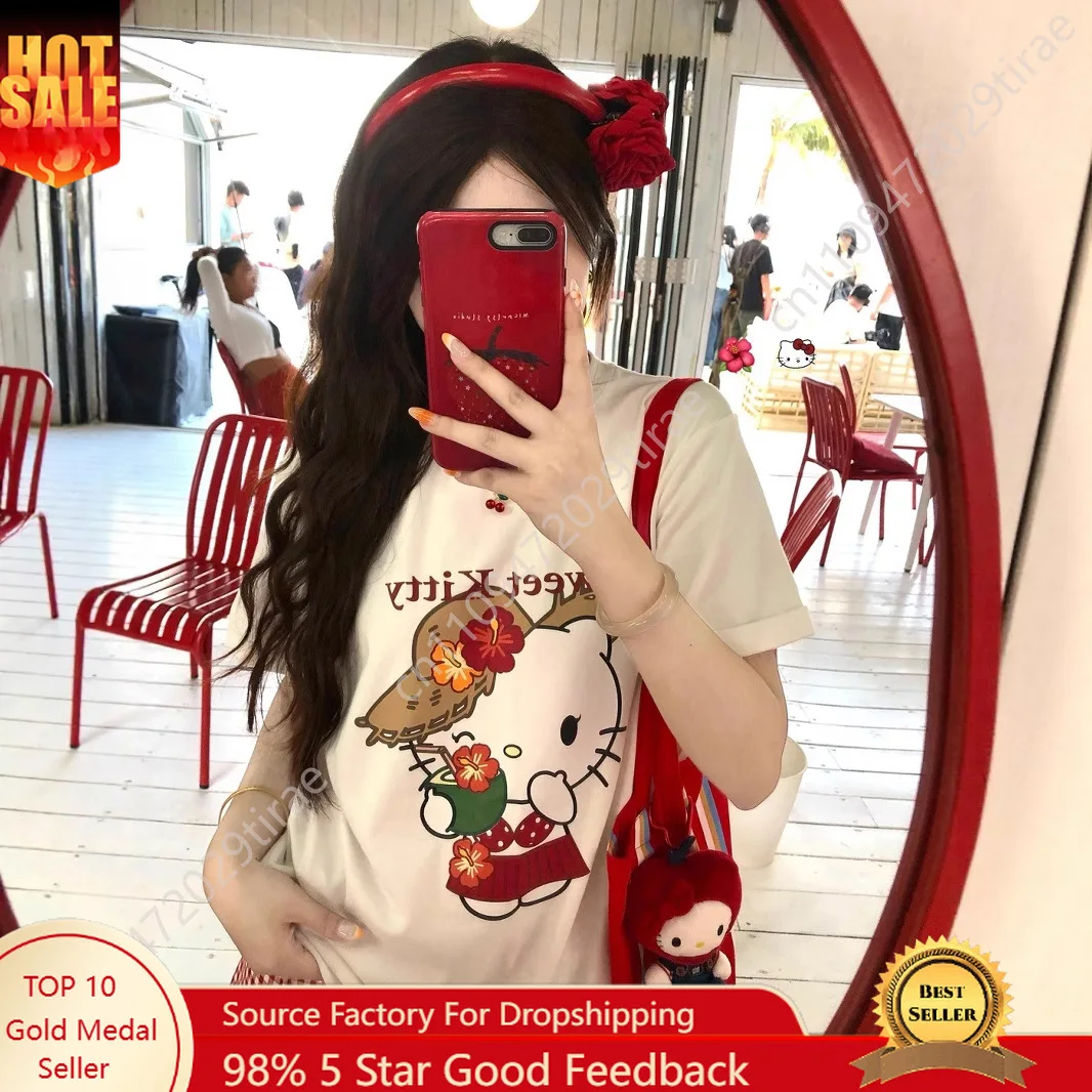 

Sanrio Hello Kitty Short Sleeve Tee Iconic Design for Casual Wear Comfortable Stylish Perfect for Everyday Outfits