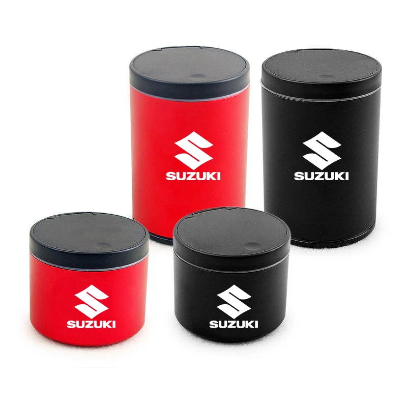 Car Ashtray with Lid Smell Proof Stainless Steel For Suzuki SX4 Swift Grand Vitara Ciaz Liana Spresso Celerio Jimny Jeemny Car