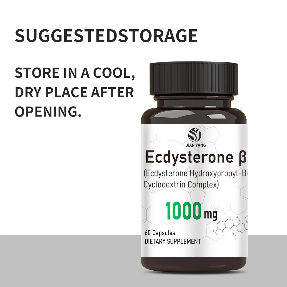 2bottle ecdysterone capsule muscle mass develop anabolic activity support muscle  strength increase increase size dietary supple