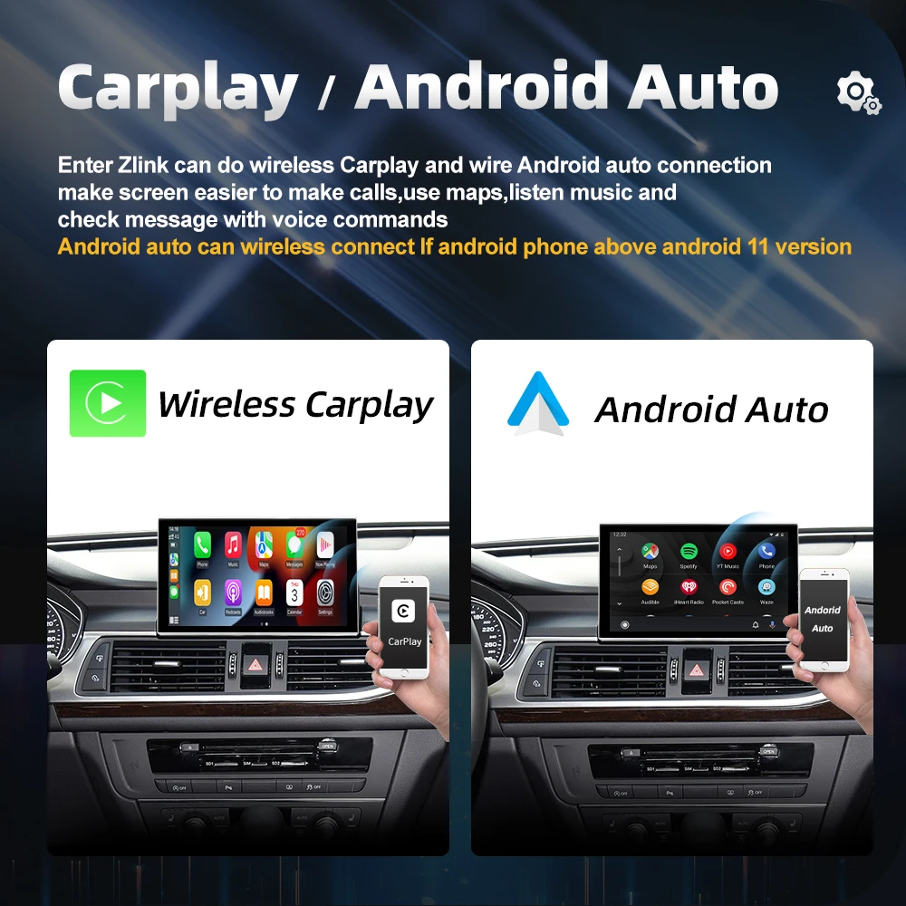 8 Core Android 14 System Car Multimedia Stereo For Audi A6 C7 A7