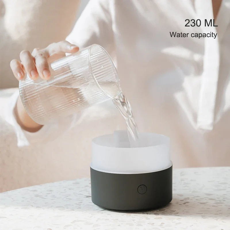 Humidificador Xiaomi, difusor de aromaterapia, humidificador de aire de aceite esencial ultrasónico eléctrico, generador de niebla de 2 modos con luz nocturna