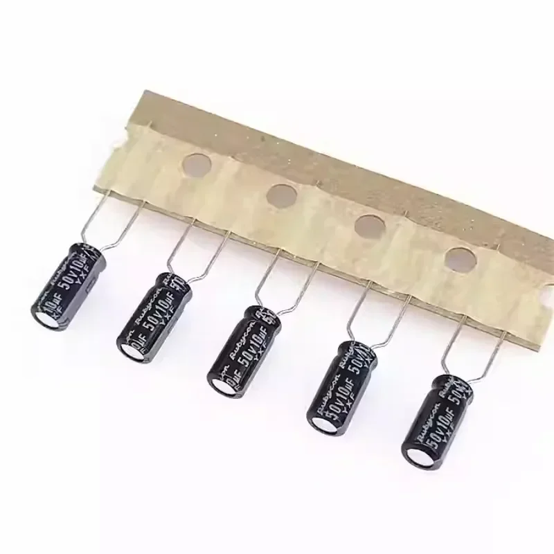 10 قطعة/100 قطعة Rubycon YXF سلسلة 50V10uF 5X11 مللي متر عالية التردد مقاومة منخفضة المكثفات الإلكتروليتية